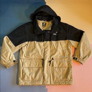 New Balance Black and Tan Puffer Jacket